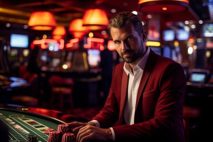 Antarmuka permainan Fa Cai Shen Deluxe di platform hantoto dengan tampilan gulungan dan simbol keberuntungan
